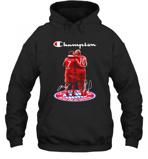 Franck Ribery And Arjen Robben Champion Bayern Munich Signature T-Shirt Unisex Hoodie