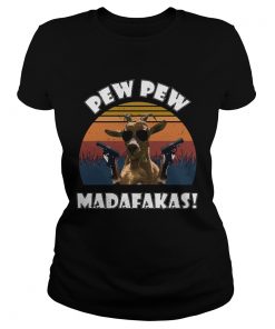 Goat pew pew madafakas vintage retro  Classic Ladies