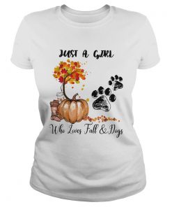 Halloween Just A Girl Who Loves Fall And Dogs  Classic Ladies