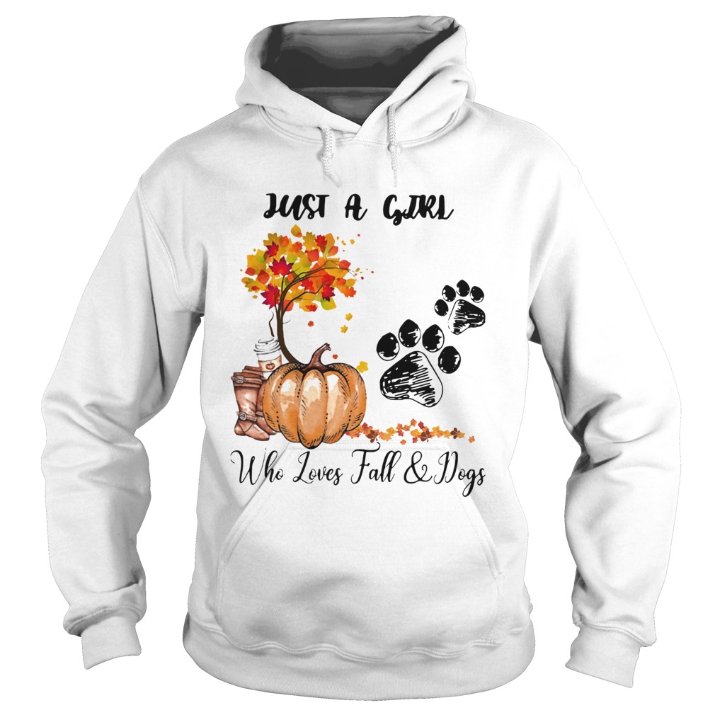 Halloween Just A Girl Who Loves Fall And Dogs Hoodie