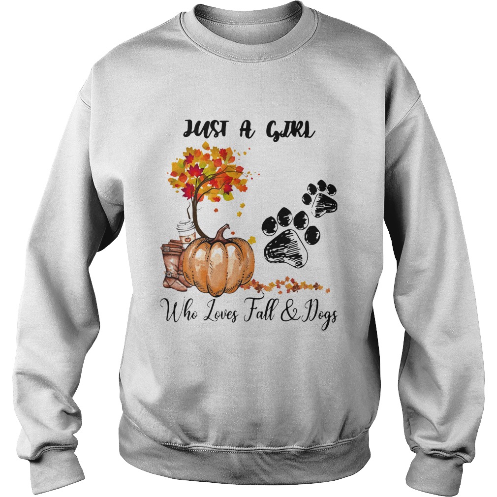 Halloween Just A Girl Who Loves Fall And Dogs Sweatshirt