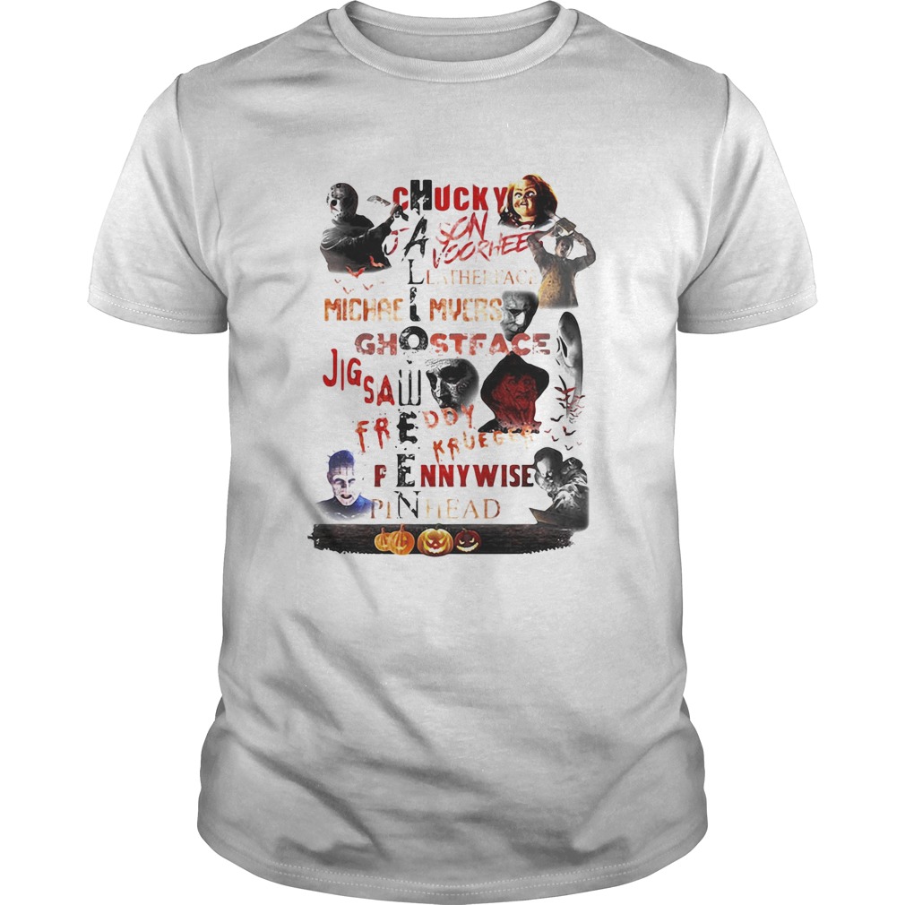 Halloween chucky jason voorhees leatherface michael myers ghostface jigsaw shirt