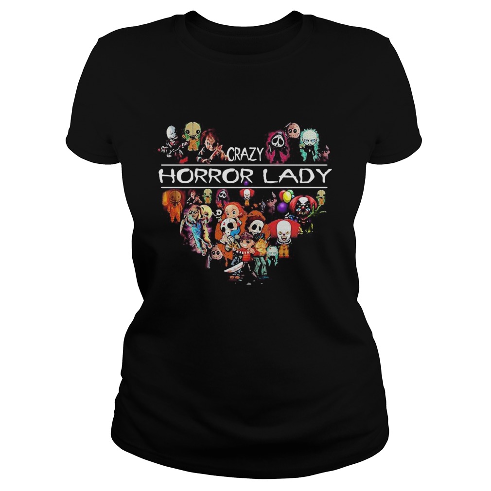 Halloween crazy horror lady heart Classic Ladies