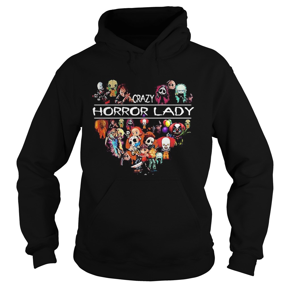 Halloween crazy horror lady heart Hoodie