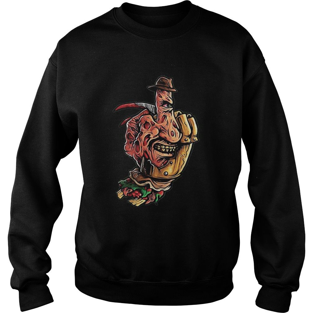 Halloween jeanne loves horror on freddy krueger 2 Sweatshirt