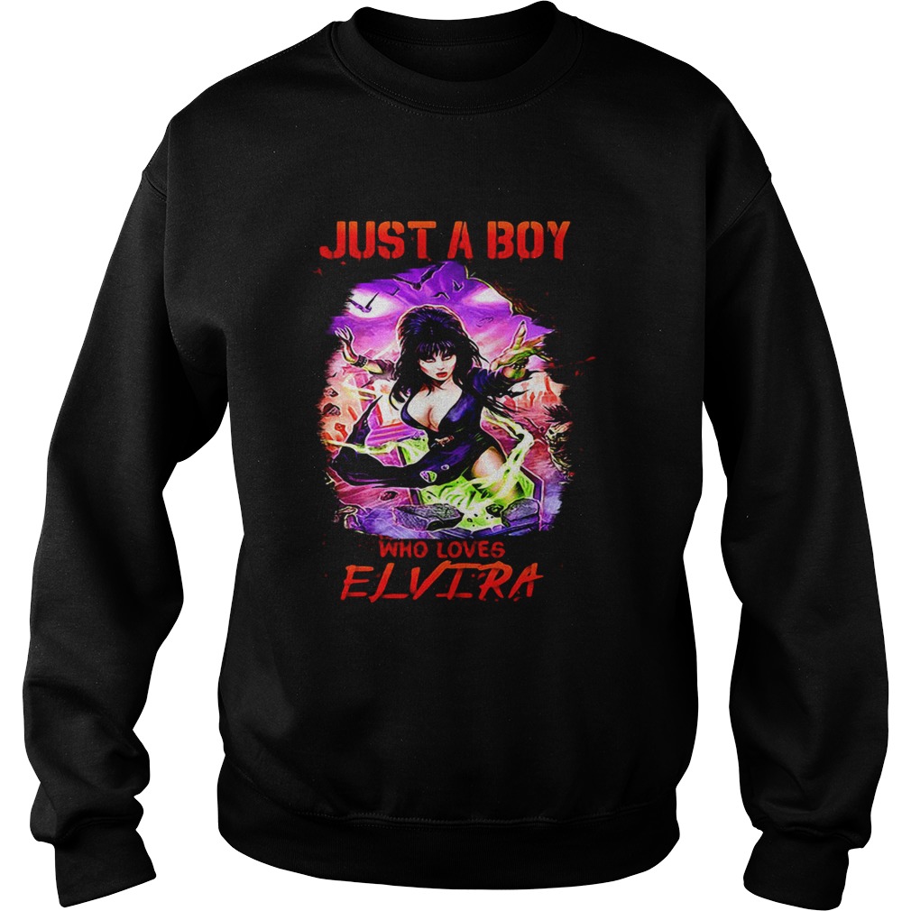 Halloween just a boy who loves elvira Sweatshirt