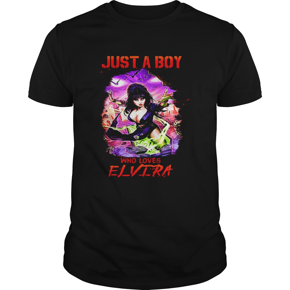 Halloween just a boy who loves elvira shirt