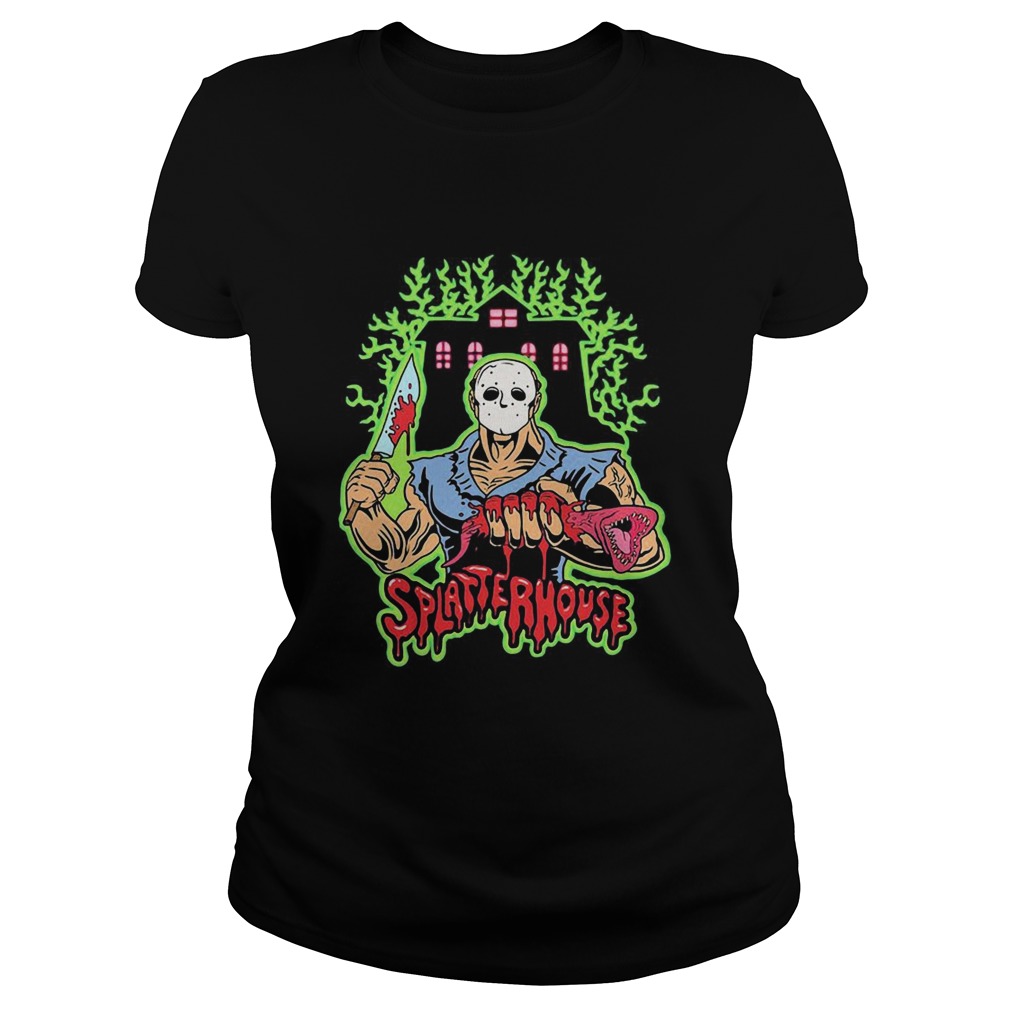 Halloween michael myers holding knife splatterhouse Classic Ladies