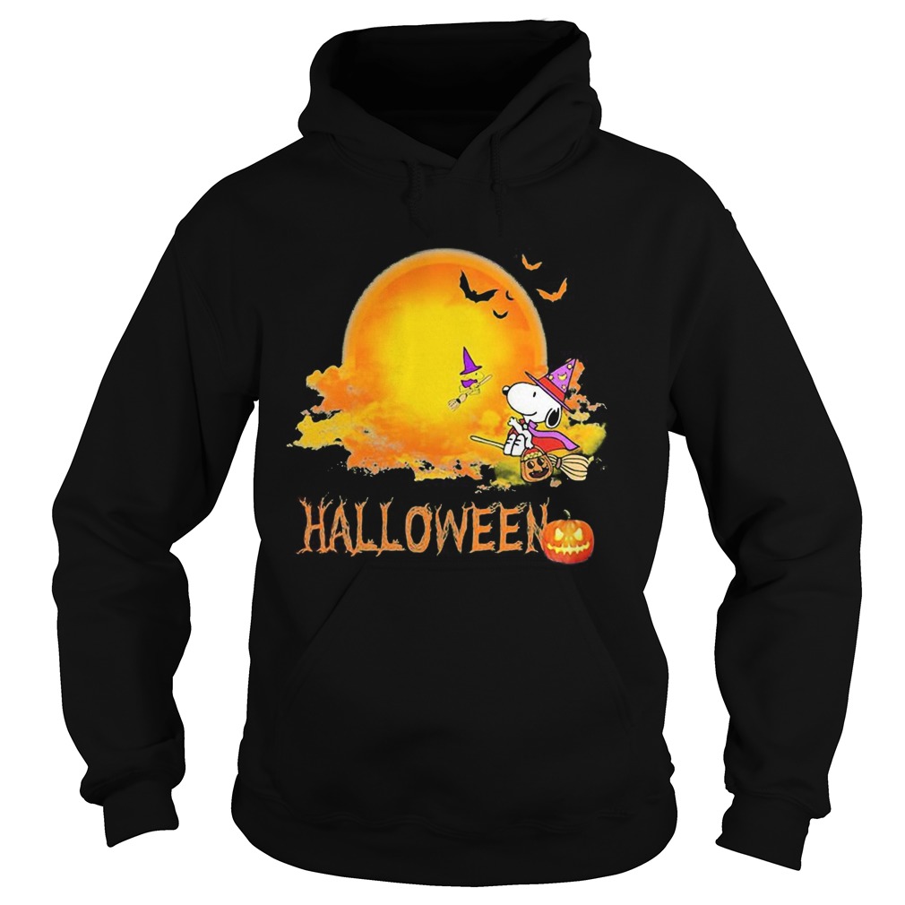 Halloween snoopy and woodstock witch moon Hoodie