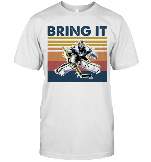 Hockey Bring It Vintage Retro T-Shirt