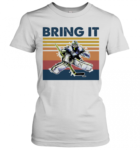 Hockey Bring It Vintage Retro T-Shirt Classic Women's T-shirt