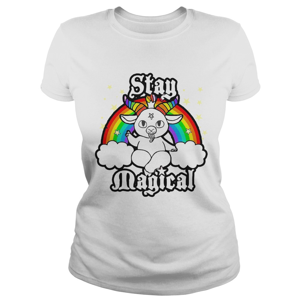 LGBT Satan Baphomet Stay Magical Classic Ladies