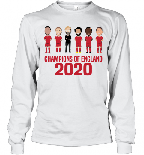 Liverpool Champions Of England 2020 T-Shirt Long Sleeved T-shirt 