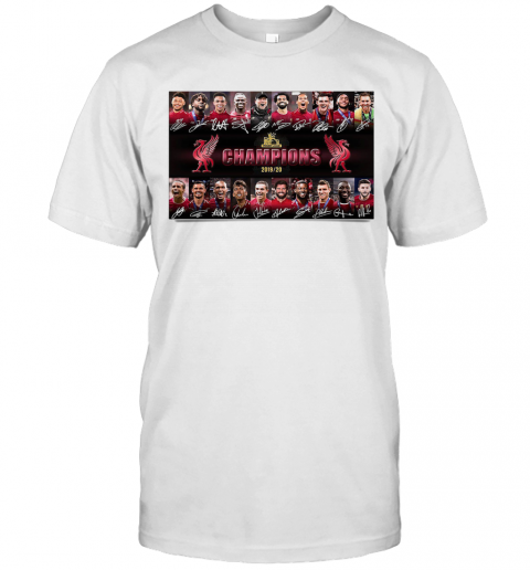 Liverpool FC Champions 2019 2020 Signatures T-Shirt