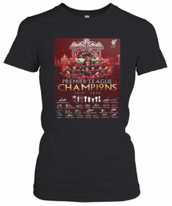 Liverpool Football Club Premier League Champions 2019 2020 Signatures T-Shirt Classic Women's T-shirt