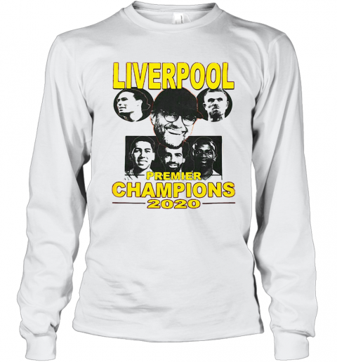 Liverpool Premier League Champions 2020 Players T-Shirt Long Sleeved T-shirt 