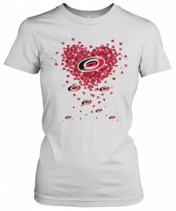 Love Carolina Hurricanes Hockey Logo Hearts T-Shirt Classic Women's T-shirt