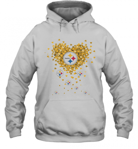 Love Pittsburgh Steelers Football Hearts T-Shirt Unisex Hoodie