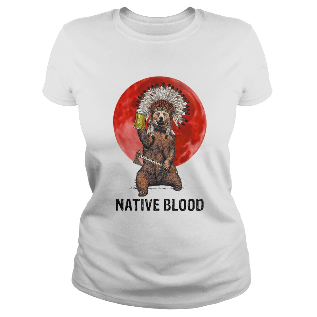 Native Blood Bear Beer Sunset Classic Ladies