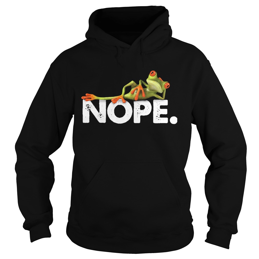 Nope green frog lie Hoodie