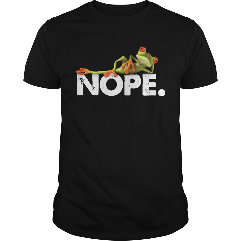 Nope green frog lie shirt