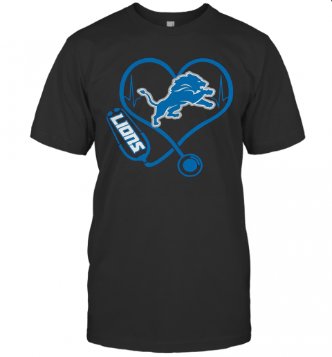 Official Stethoscope Detroit Lions Nurses T-Shirt