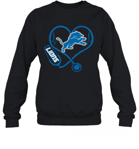 Official Stethoscope Detroit Lions Nurses T-Shirt Unisex Sweatshirt