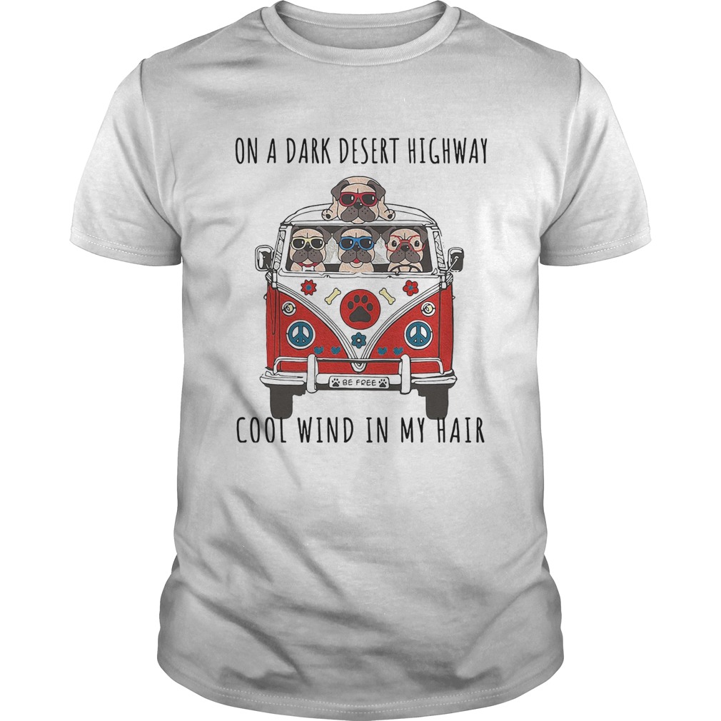 On a dark desert highway cool wind in my hair car dog shirt