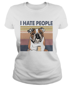 Pug i hate people vintage retro  Classic Ladies