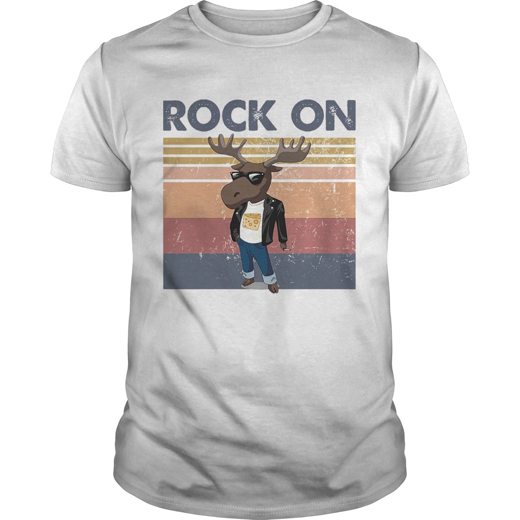 Rock On Reindeer Glasses Vintage Retro shirt