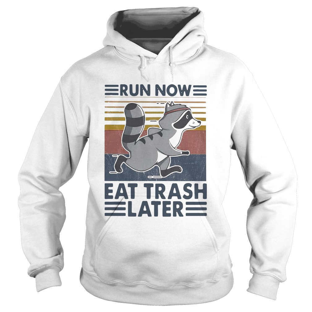 Run Now Eat Trash Later Vintage Hoodie