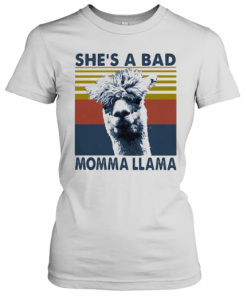 SHE'S A BAD MOMMA LLAMA VINTAGE RETRO T-Shirt Classic Women's T-shirt