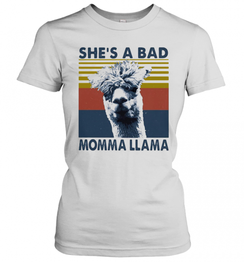 SHE'S A BAD MOMMA LLAMA VINTAGE RETRO T-Shirt Classic Women's T-shirt