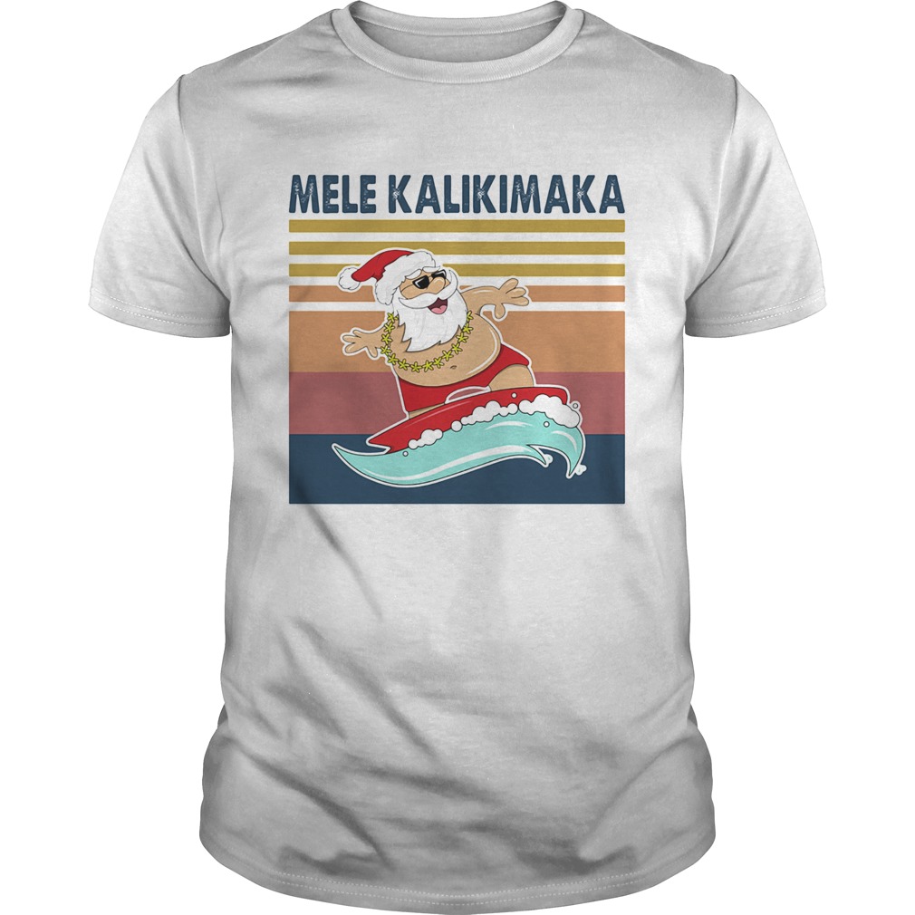 Santa Mele Kalikimaka Surfing Vintage Retro shirt