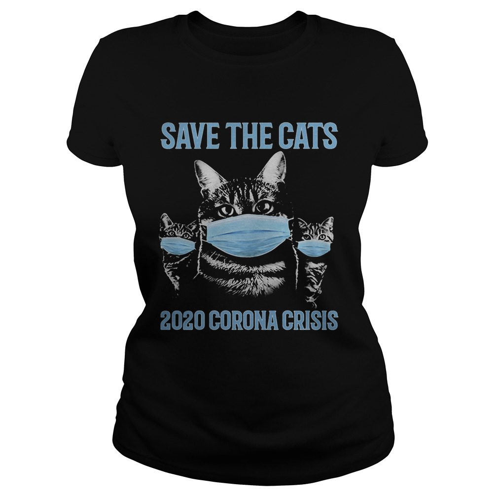 Save the cats 2020 corona crisis face mask Classic Ladies