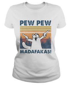 Simons Cat Pew Pew Madafakas Vintage  Classic Ladies