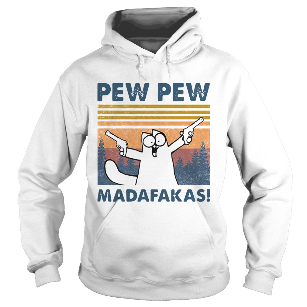 Simons Cat Pew Pew Madafakas Vintage Hoodie