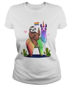 Sloth Riding Llama Lgbt Gay Lesbian Pride 2020  Classic Ladies