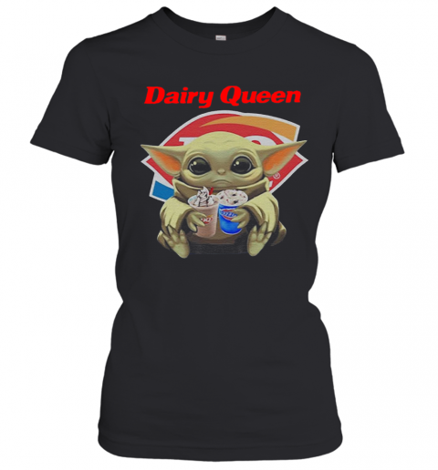 Star Wars Baby Yoda Hug Dairy Queen Mandalorian T-Shirt Classic Women's T-shirt