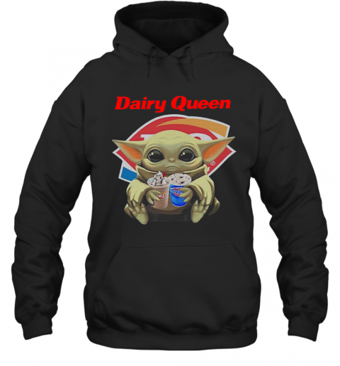 Star Wars Baby Yoda Hug Dairy Queen Mandalorian T-Shirt Unisex Hoodie