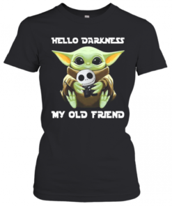 Star Wars Baby Yoda Hug Jack Skellington Hello Darkness My Old Friend T-Shirt Classic Women's T-shirt