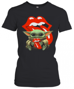 Star Wars Baby Yoda Hug The Rolling Stones In Pocket T-Shirt Classic Women's T-shirt