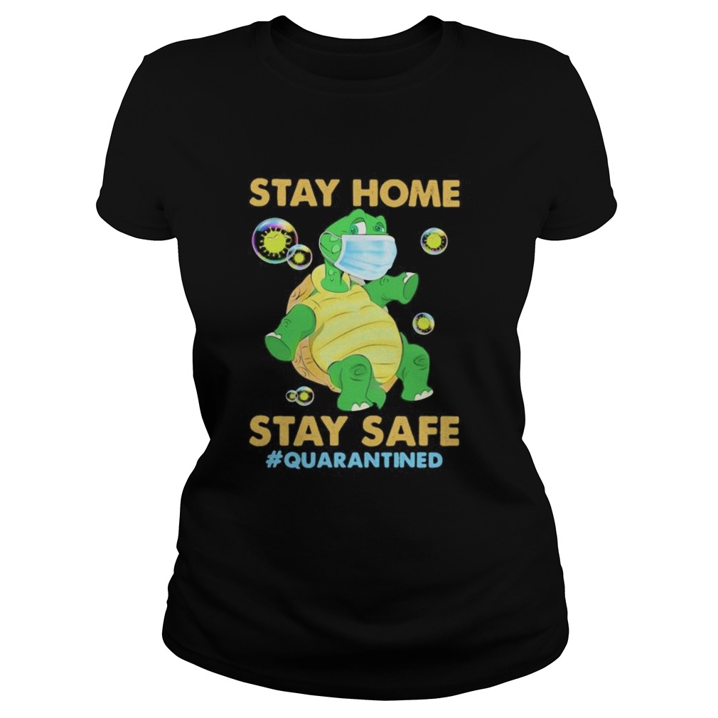 Stay home stay safe quarantined Turtle face mask Classic Ladies