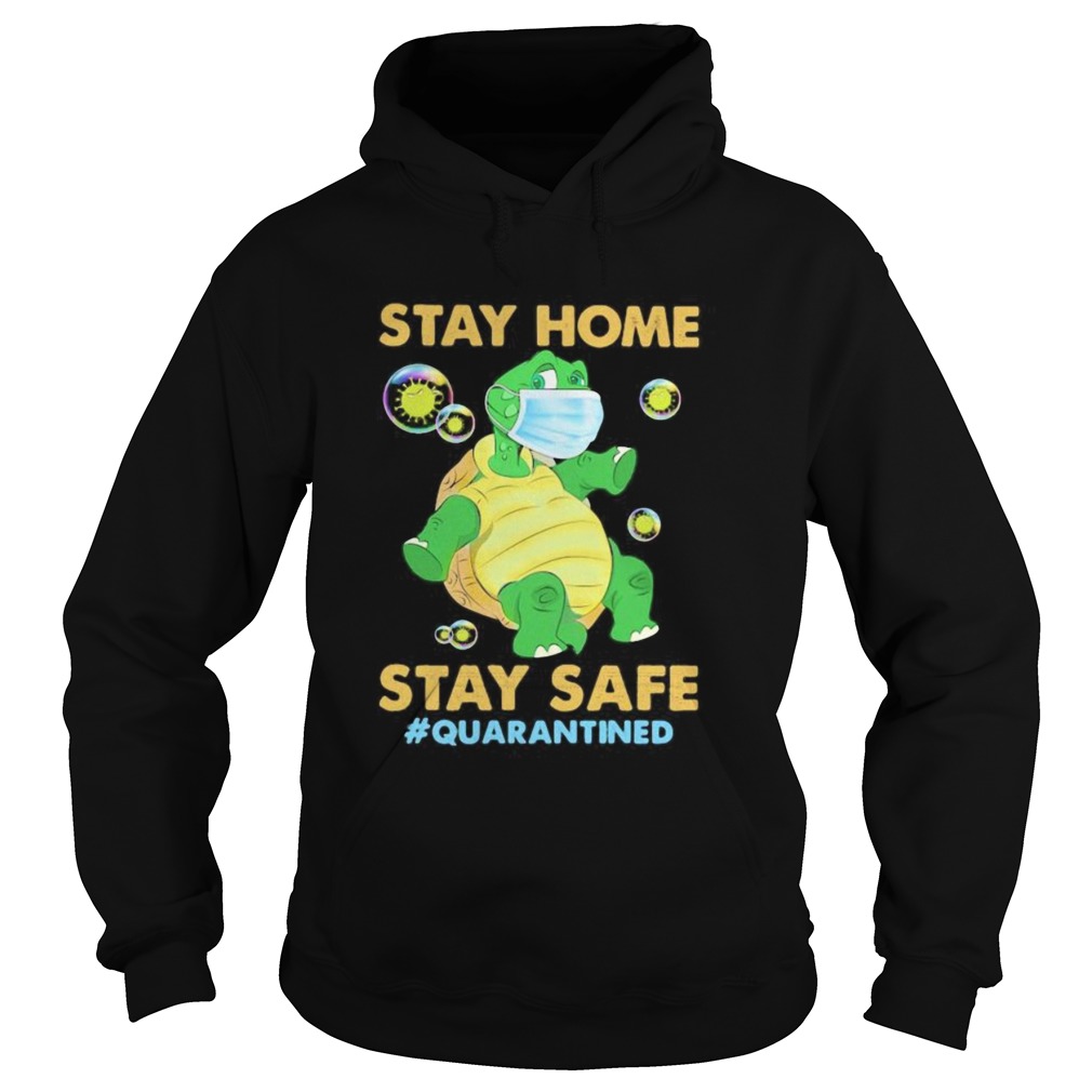 Stay home stay safe quarantined Turtle face mask Hoodie