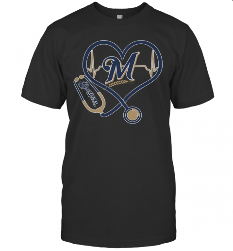 Stethoscope Milwaukee Brewers Nurses T-Shirt