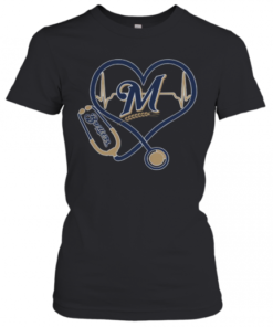 Stethoscope Milwaukee Brewers Nurses T-Shirt Classic Women's T-shirt