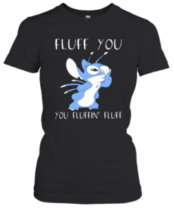 Stitch Fluff You You Fluffin Fluff Black T-Shirt Classic Women's T-shirt