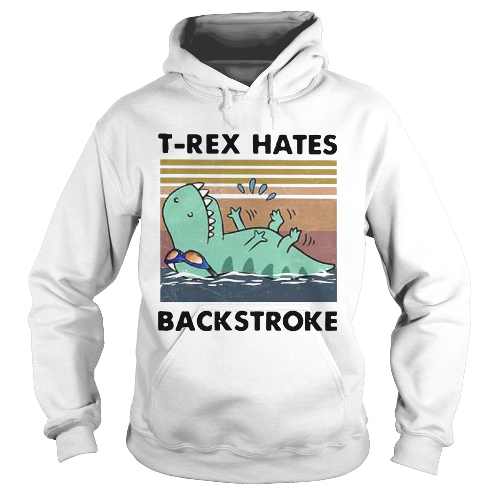 Swimming Dinosaur Trex Hates Backstroke Vintage Hoodie