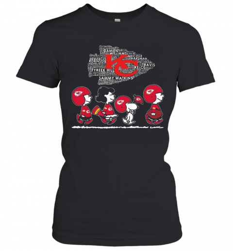 The Peanuts Kansas City Chiefs Team Football T-Shirt Classic Women's T-shirt