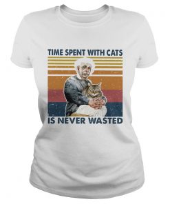 Time spent with cats is never wasted vintage retro  Classic Ladies